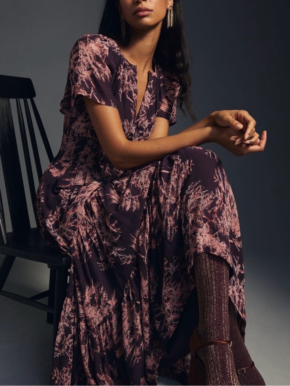 Anthropologie Chiffon Maxi Dress